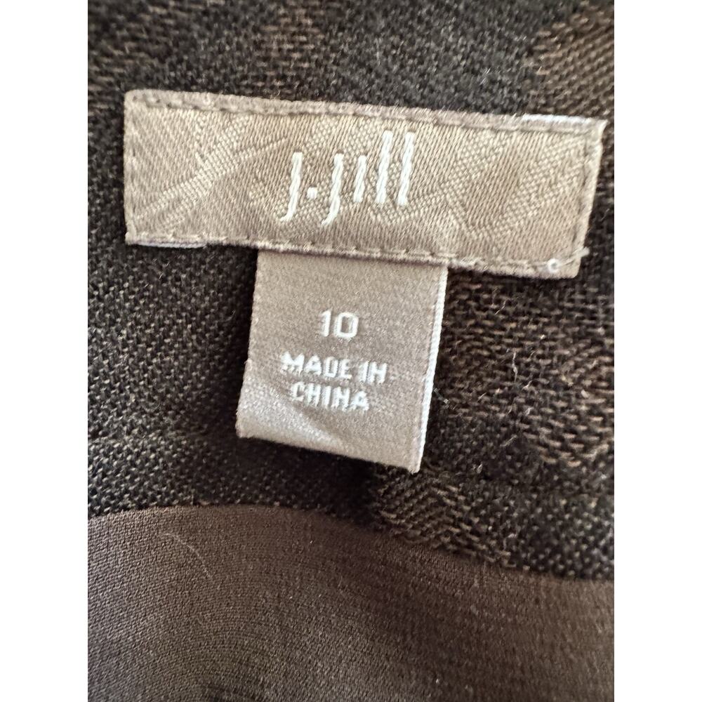 J. Jill Dark Floral Wool Blend A Line Midi Skirt Women’s Size 10 Brown Black - Picture 6 of 7